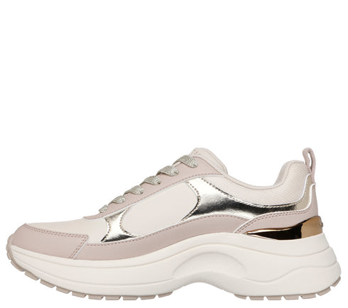 Pantofi sport, dama, SKECHERS HAZEL - STUNNING YOU 177447-NAT crem, piele ecologica